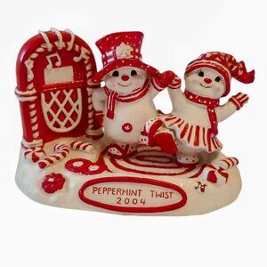 Peppermint Twist Snowmen Dancing Nostalgic The Encore Group Christmas